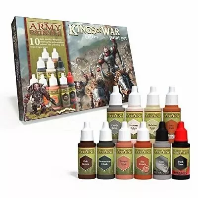 The Army Painter Kings Of War Ogres Miniatures Paint Set- 10 Paints 18ml Bottles • $37.99