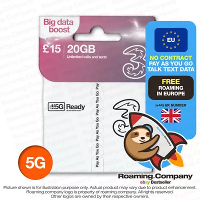 🚀 EUROPE Travel SIM 5G DATA TALK TEXT PAYG Hotspot Roaming EU 40+ Countries • $9.90