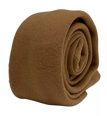 £15.99 • Buy Frederick Thomas Designer Wool Mens Tie - Light Brown - Handmade Necktie