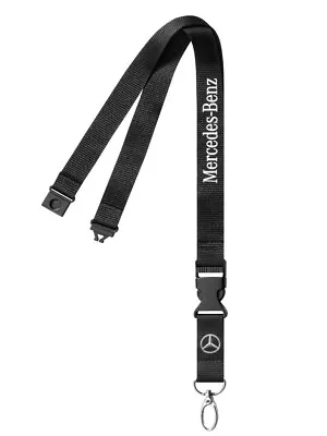 Official Mercedes Benz Black Lanyard Keyring ID Card Holder Phone Strap Car NEW • $8.83