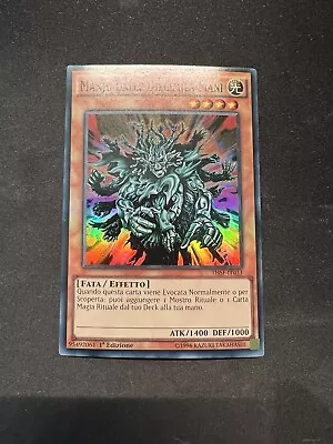 Italian Yugioh Manju Of The Ten Thousand Hands THSF-EN033 Super Rare Nm • $5.88