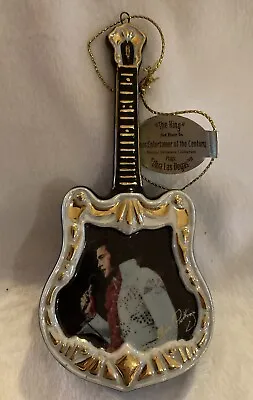 THE KING ELVIS PRESLEY MUSICAL GUITAR ORNAMENT Entertainer Of The Century Set 4 • $14.95