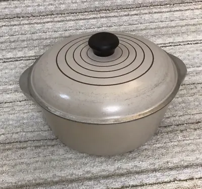 Vintage Club Aluminum Beige Stock Pot With Lid 4 Quart Dutch Oven Cookware • $42.95