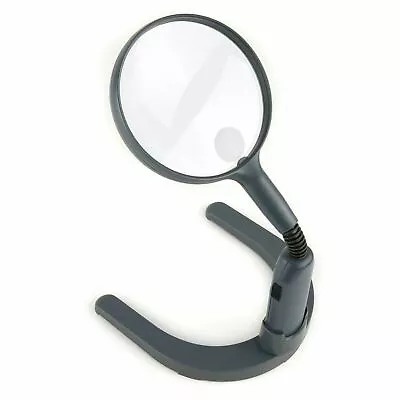 Stand Up Magnifying Glass Adjustable Magnifier 2x Power 3.5x Spot LED Light • £16.99