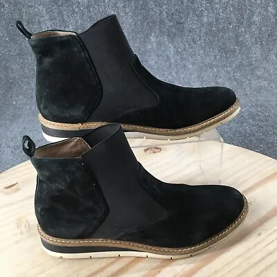 Adam Tucker By Me Too Boots Womens 7.5 M Apollo14 Chelsea Bootie Black Suede • $30.99