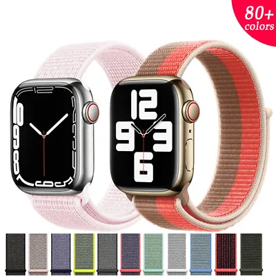 $9.89 • Buy Nylon Loop Strap Band For Apple Watch Series 8 5 6 7  49mm 45mm 41mm 44 40 38 42