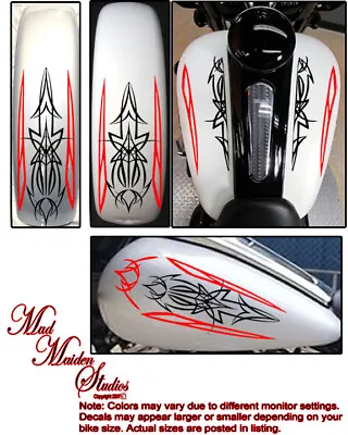 Motorcycle Pinstripe Decal Set Universal Fit Honda Harley Victory BMW • $55.99