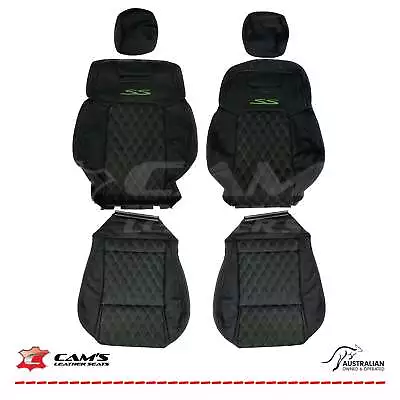 Leather Seats Trim Kit For Holden Ve Ss Ute Black With Green Stitching • $1449