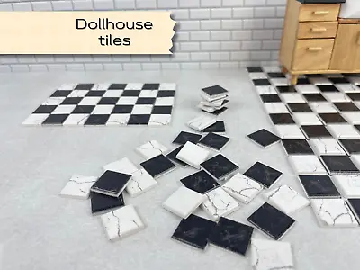 Dollhouse Tile Floor Miniature Furniture 1:12 Scale Flooring Kitchen Decor Tile • $18