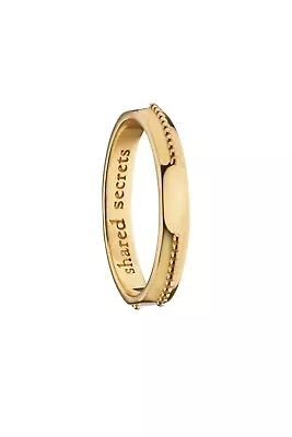 18K YELLOW GOLD Engraved Stacking Poesy Ring Wedding Band By Monica Rich Kosann • $450