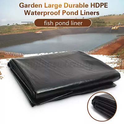 £6.77 • Buy HDPE Fish Pond Liner Pool Membrane Garden Durable Reinforced 