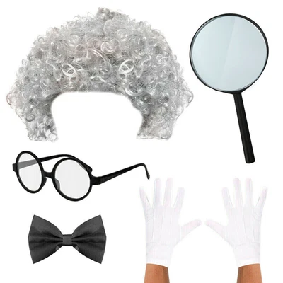 £9.99 • Buy Mad Scientist Costume Kids Professor Wig Glasses Gloves Fancy Dress Boys Girls
