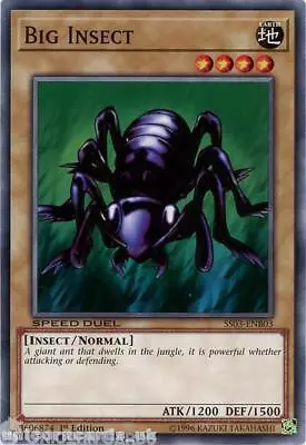 SS03-ENB03 Big Insect 1st Edition Mint YuGiOh Card • £0.99