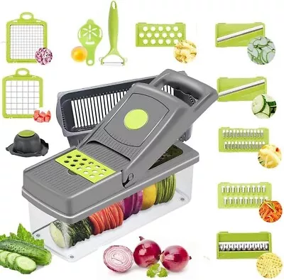 14- In - 1 Vegetable Fruit Chopper Cutter Food Onion Veggie Dicer Slicer Kitchen • $19.99