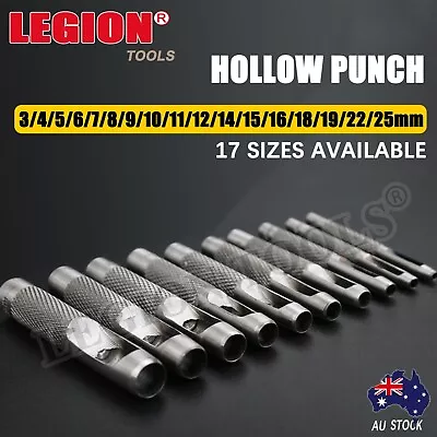 Leather Hole Punch Hollow Punch Set Punching Tool Gasket Cutter Belt Craft Metal • $3.40