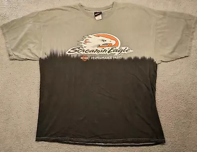 2000's Harley Davidson Screaming Eagle Parts T-Shirt -XXL- Tie-Dye Green/Black • $19.99