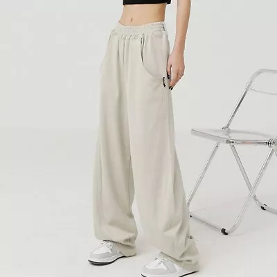 Fashion Pants Pants High Waist Korean Leg Pants Loose No Elasticity Straight • $31.22