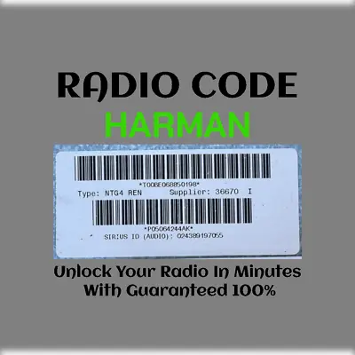 ANTI-THEFT HARMAN RADIO CODE SERIES MyGIG NTG4 REN G STEREO PINCODE SERVICE • $3.99