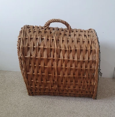 £17 • Buy Vintage Cat, Small Puppy Or Pet Carrier Wicker Basket