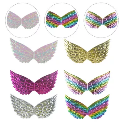 Glitter Angel Wings Costume For Kids - 6Pcs Party Performance Fairy Accessory • £12.40