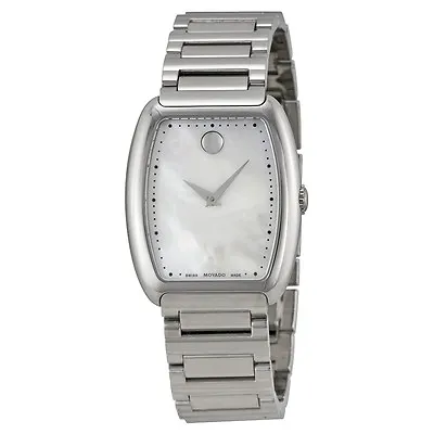 Movado White Mother Of Pearl Concerto Women's Swiss Quartz Watch 0606547 • $389
