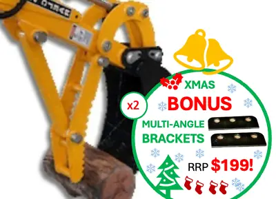 Excavator Thumb Grab Kit 16-20ton XMAS BONUS MULTI-ANGLE BRACKETS RRP $199! • $2999