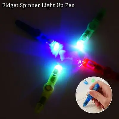 Fidget Spinner Light Up Pen - Sensory Toy Autism Stress Games ADHD Kids P1V5 • £1.30