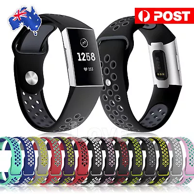 Soft Silicone For Fitbit Charge 3/4 Adjustable Replacement Sport Strap Band • $6.45