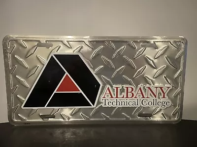 Albany Technical College Embossed Diamond Cut Metal License Plate NEW & Sealed • $14.99