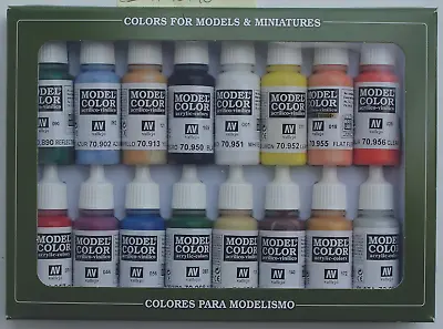 Vallejo 70140 - Vallejo Model Colour Basic Colors USA Acrylic Paint Set - 16 X • £37.09
