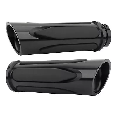 Black Motorcycle 1 Inch Handlebar Hand Grips For Harley Sportster XL 883 1200 • $44.06