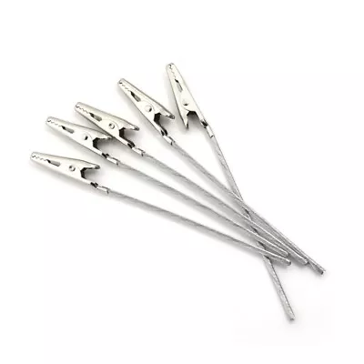 10pcs Non-insulated Electric Test Crocodile Metal Alligator Clips 10cm Long. F❤❤ • $7.96