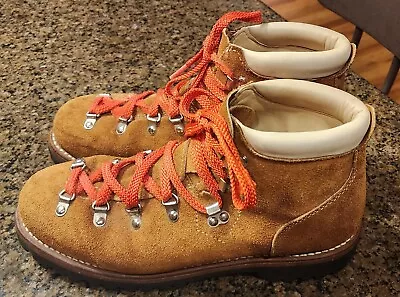 Vtg Montblanc Sears 84403-672 Suede Hiking Mountaineering Boots Sz 9.5 D • $79.99