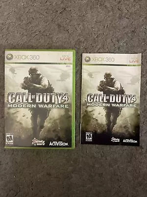 Xbox 360 Call Of Duty 4 Modern Warfare Activision Art Case & Manual Only • $6