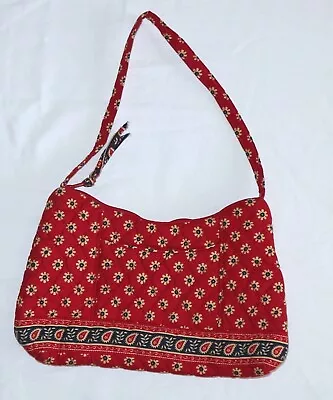 VERA BRADLEY Americana Red Pattern Small Top Zip Shoulder Bag EXC • $28.99