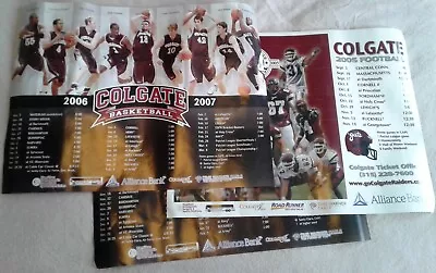 Lot Of 3 Colgate University Posters: 2 Men's Basketball 06-07  & 1 Football 2005 • $13.99