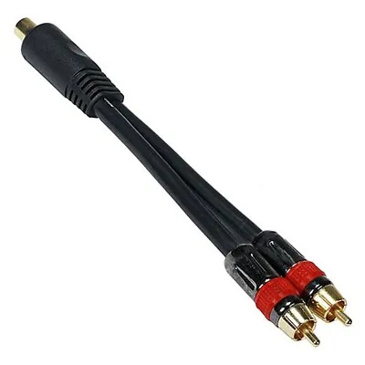 0.5FT RCA Female To Dual Male Y Splitter Cable Adapter SPDIF Digital Audio Gold • $17.85
