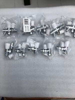 Joblot 10 Radiator Valves 5 With Drain Offs And 5 Angled 10mm  • £39.99