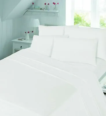 100% Brushed Cotton Flannelette Extra Deep 16  Fitted Sheet Warm Bed Sheets • £8.69