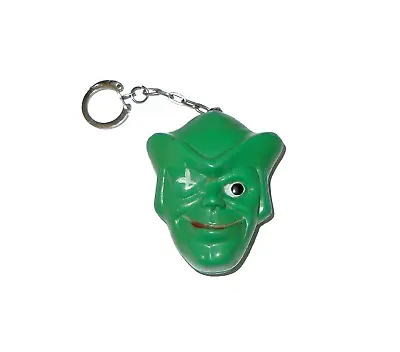 Vintage 1960's Novelty Green Pirate Rubber Coin Purse Keychain • $9.50