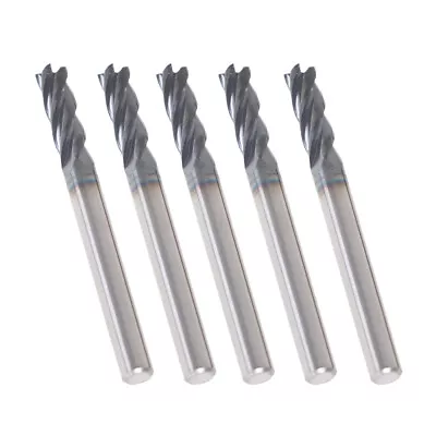 5Pcs 3/16  4 Flute Regular Carbide End Mill 2  Overall Length TiALN COATED • $21