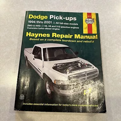 Haynes 30041 Repair Manual 1994-2001 Dodge Fullsize Pickups Gas Cummins Diesel • $12.88