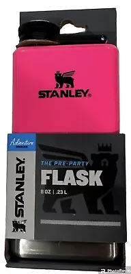 Stanley 8 Oz Neon PINK Flask Stainless Steel Pre Party Summer NIB • $74.95