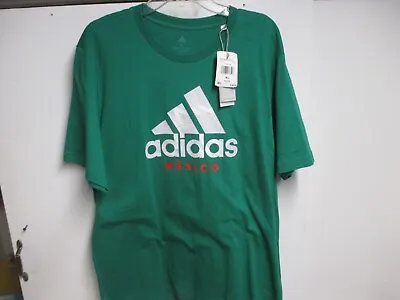 Mexico National Soccer (adidas) Dna Team Logo T Shirt (xl) Mens Nwt Green Rare! • $14.99