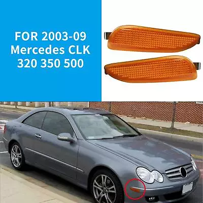 For 03-09 CLK 320 350 500 550 Bumper Mounted Side Marker Light Left Right PAIRwG • $10.99