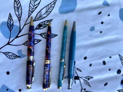 4 Diflucan Metal Multicolored Pens And 2 Blue (different Shades) Rare • $32