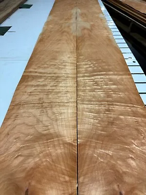 Quilted Maple Raw Wood Veneer 2 Sheets 84'' X 7'' 235J • $54.99