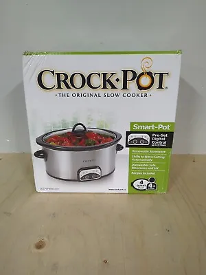 Smart-Pot Crock Pot Digital Control 4 Quart Original Slow Cooker Stainless NEW • $49.99