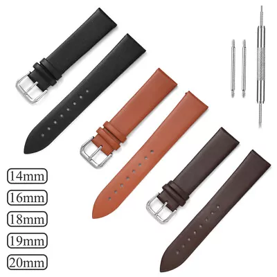 Vintage Leather Watch Strap Genuine Leather Watch Band Replacement Wrist Strap • $10.44