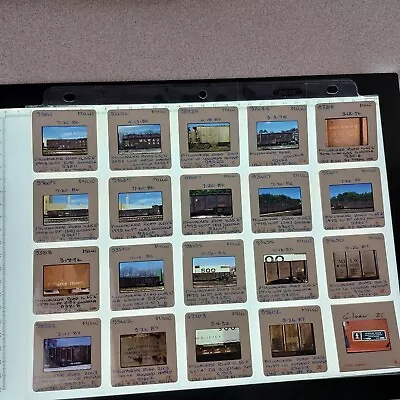 Lot 20 Railroad Original Slide Milw Cars Closeup Marks Signs 70s-90s READ ID955 • $10